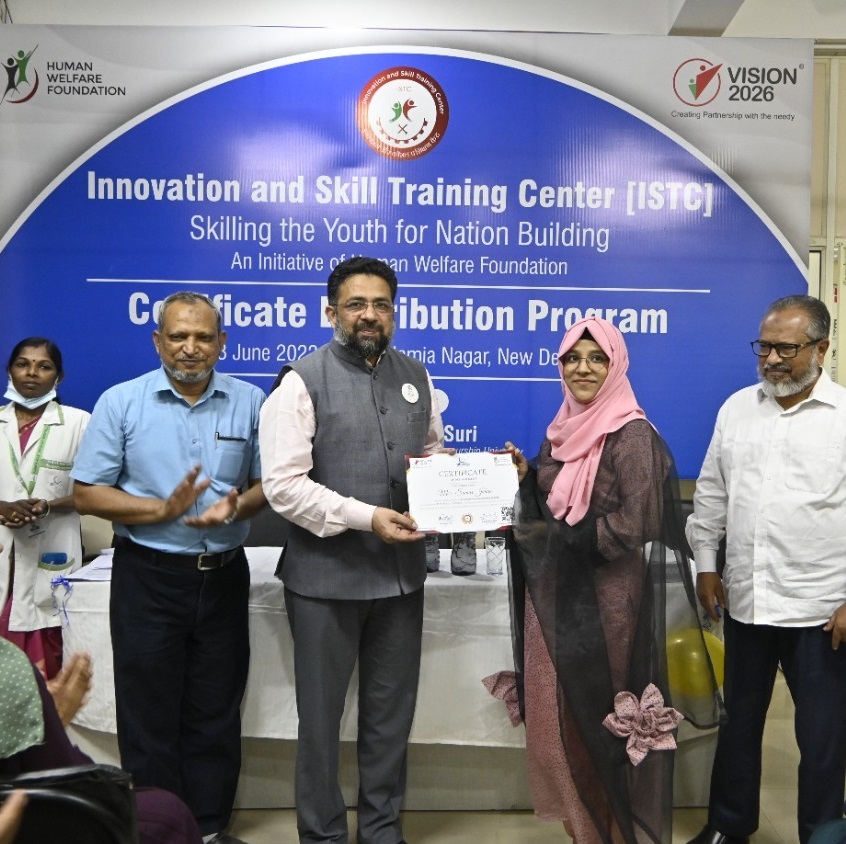 ISTC, Delhi Certificate Distribution by Dr. Rhan Khan Suri, Pro Vice Chancellor, Delhi Skill and Entrepreneur University