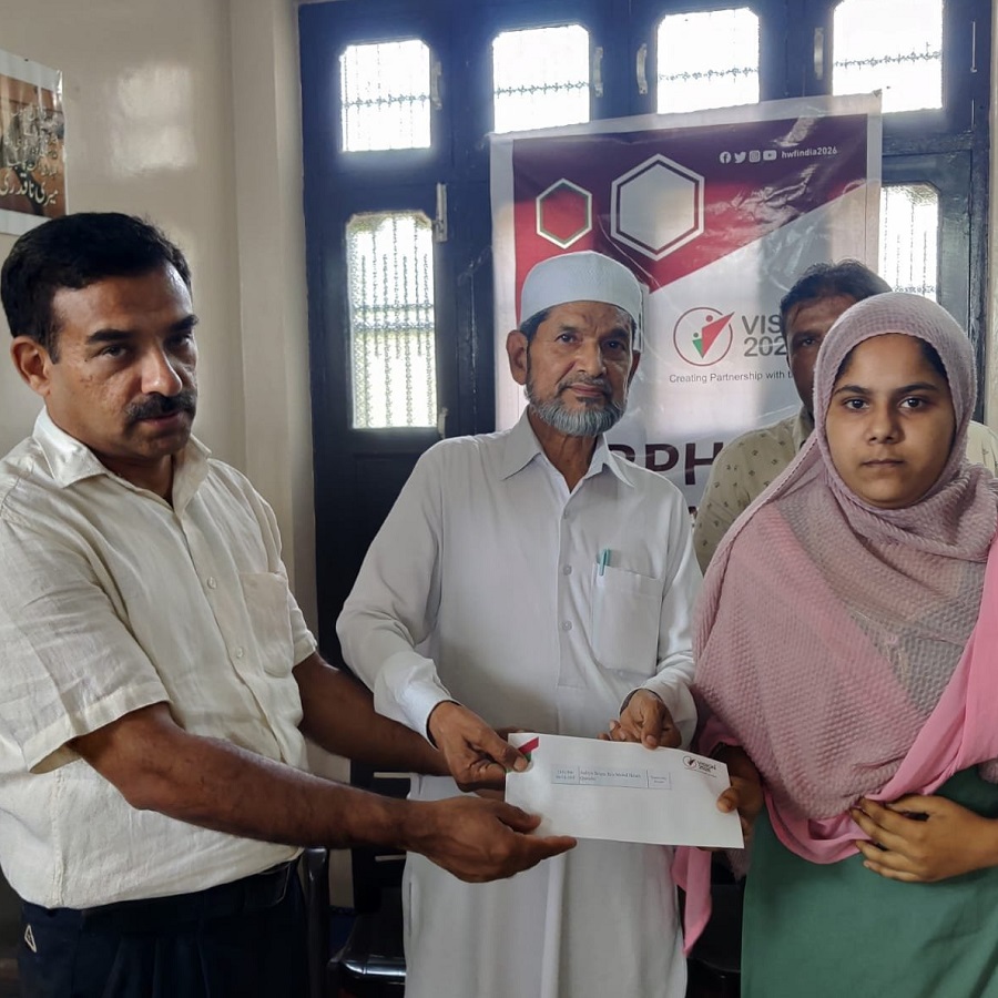 Scholarship Distribution by PK Noufal, CEO, HWF - Malerkotla, Punjab