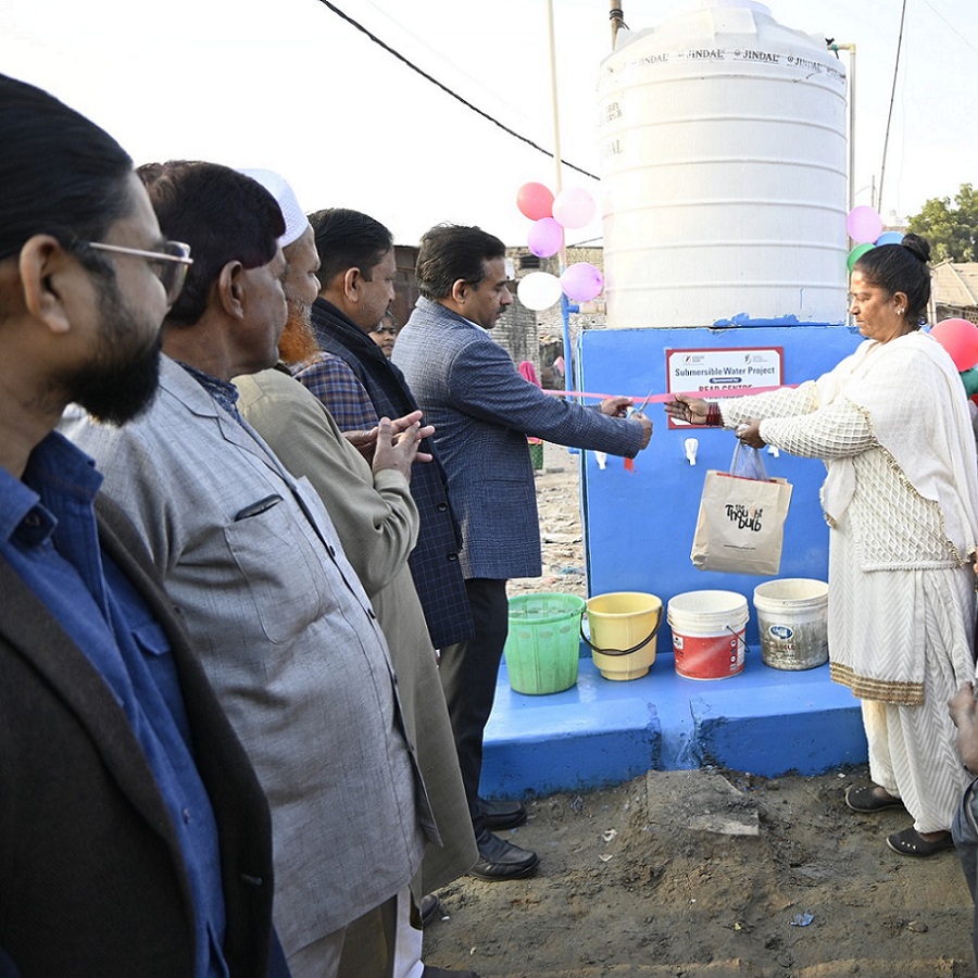 Inaugurated a water supply project at the Shram Vihar slum area in Delhi by PK Noufal, CEO