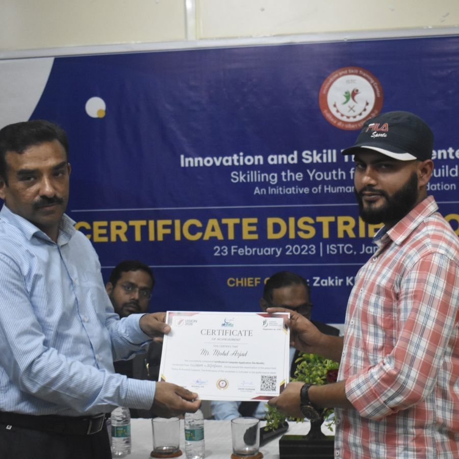 ISTC Certificate Distribution by PK Noufal, CEO HWF